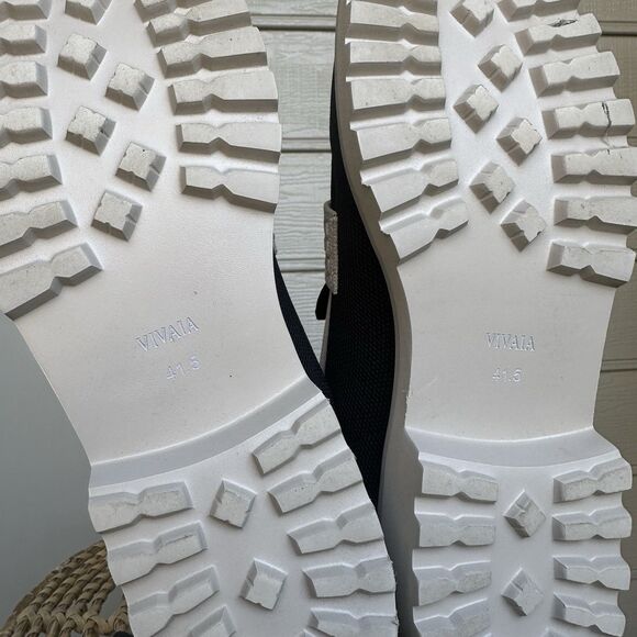 Vivaia Round-Toe Platform Chunky Heel Loafers (Francesca) Black Size 41.5 - Picture 7 of 14